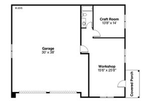 Floor Plan - Main Floor for Traditional House Plan #124-960, 1 bath