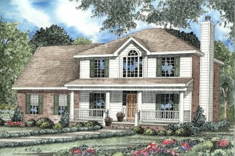 Home Plan - Farmhouse Exterior - Front Elevation Plan #17-234