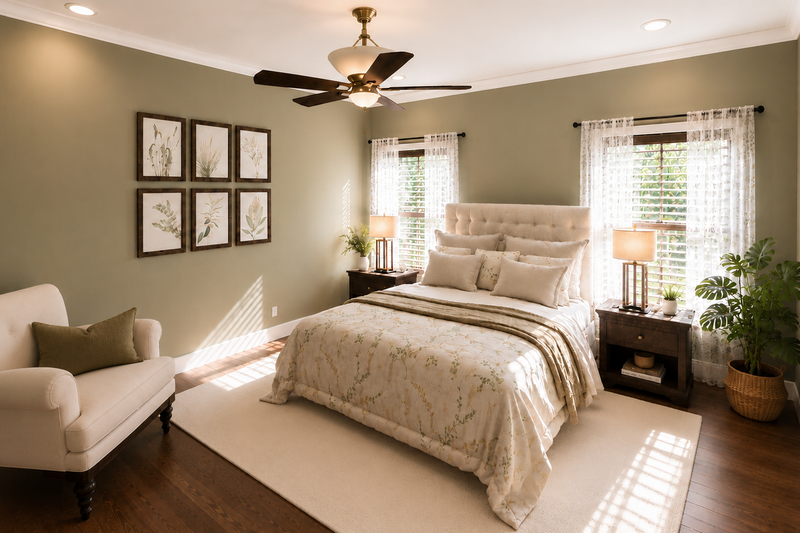 Dream House Plan - Interior - Master Bedroom for Farmhouse House Plan #44-319 - 4 bed, 3.5 bath