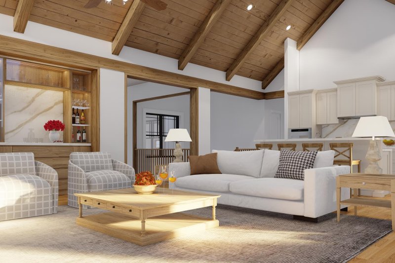 Architectural House Design - Interior - Family Room 2 for Country House Plan #17-2596 - 5 bed, 6 bath