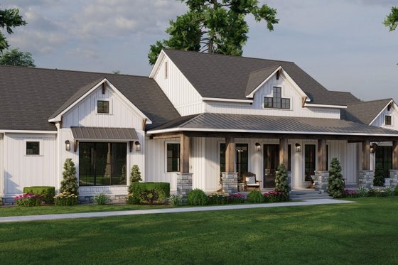 Exterior - Other Elevation 2 for Farmhouse House Plan #923-393 - 3 bed, 3.5 bath