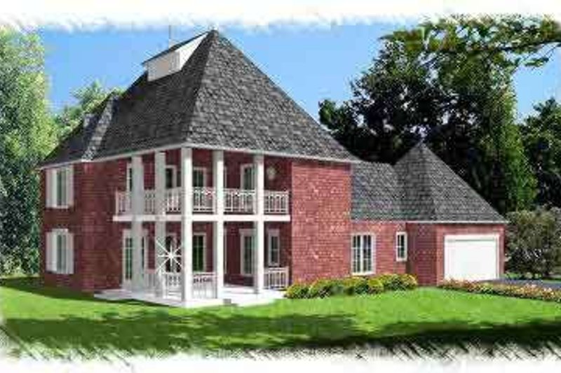 Architectural House Design - Southern Exterior - Front Elevation Plan #15-270