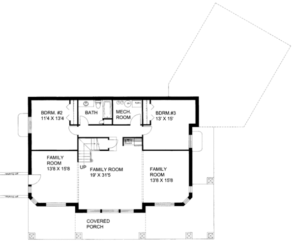 Bungalow Floor Plan - Lower Floor Plan #117-647