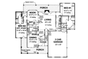 Country Style House Plan - 5 Beds 4.5 Baths 3382 Sq/Ft Plan #20-1661 