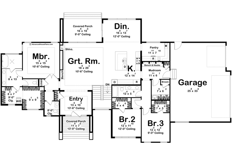 Architectural House Design - Floor Plan - Main Floor for Modern House Plan #455-823 - 3 bed, 2.5 bath