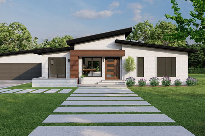 House Blueprint - Contemporary Exterior - Front Elevation Plan #923-320