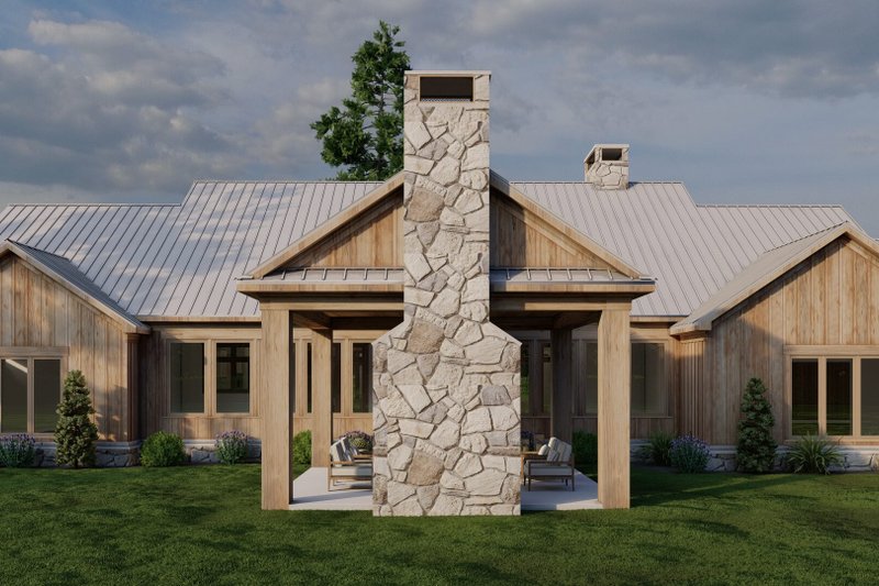House Plan Design - Exterior - Rear Elevation for Farmhouse House Plan #923-436 - 3 bed, 2.5 bath