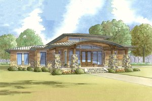 Home Plan - Modern Exterior - Front Elevation Plan #17-2591