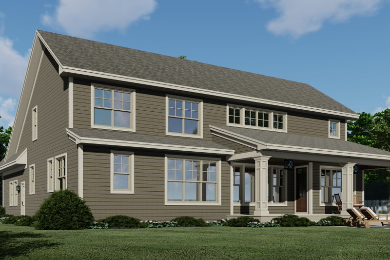 Home Plan - Exterior - Rear Elevation 2 for Traditional House Plan #51-1206 - 4 bed, 3.5 bath