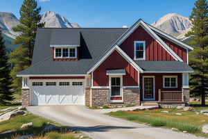 Country Exterior - Front Elevation Plan #20-2075