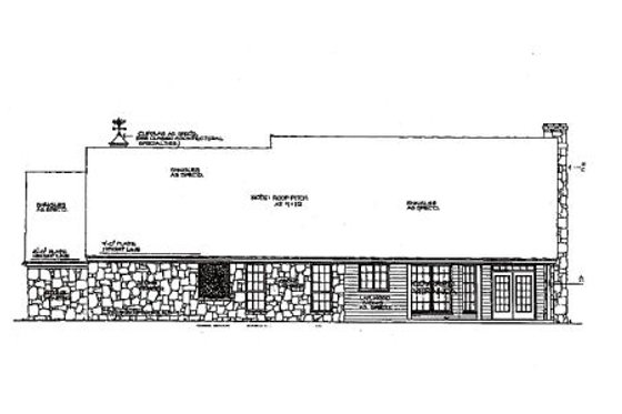 Exterior - Rear Elevation for Country House Plan #310-215 - 3 bed, 2 bath