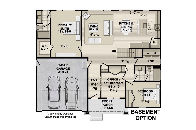 Architectural House Design - Floor Plan - Main Floor 1 for Country House Plan #51-1558 - 2 bed, 2 bath
