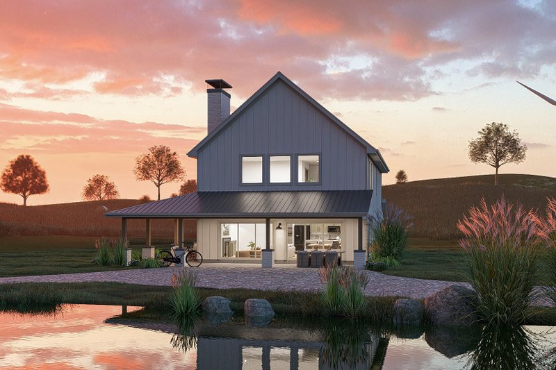 Dream House Plan - Exterior - Other Elevation 2 for Barndominium House Plan #455-677 - 3 bed, 3.5 bath