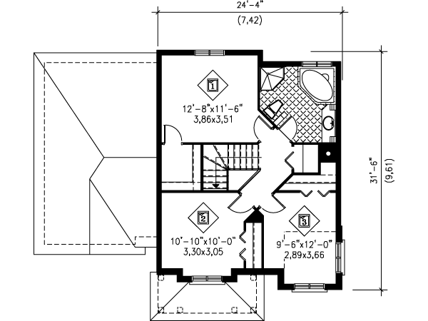 Dream House Plan - European Floor Plan - Upper Floor Plan #25-4181