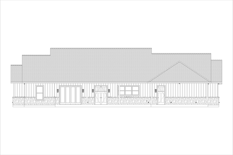 House Design - Exterior - Rear Elevation 1 for Country House Plan #1127-6 - 3 bed, 2.5 bath