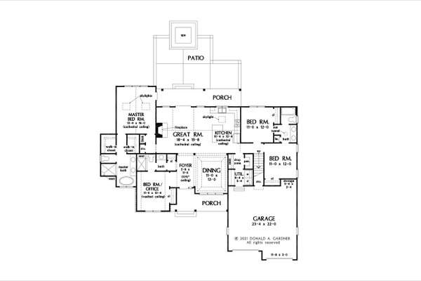 House Blueprint - Craftsman Floor Plan - Main Floor Plan #929-1177