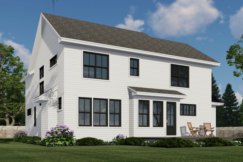 Architectural House Design - Exterior - Rear Elevation for Farmhouse House Plan #51-1197 - 4 bed, 3.5 bath