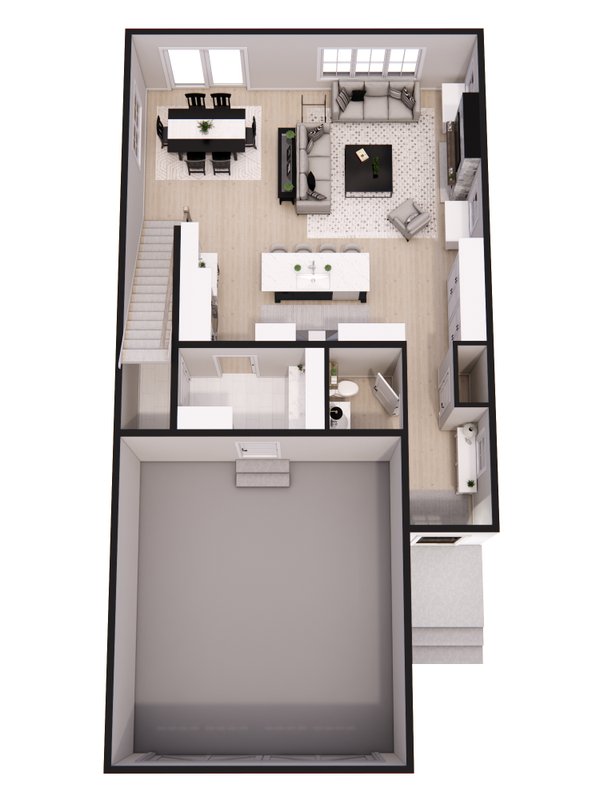 Dream House Plan - Floor Plan - Main Floor 1 for Farmhouse House Plan #51-1542 - 3 bed, 2.5 bath