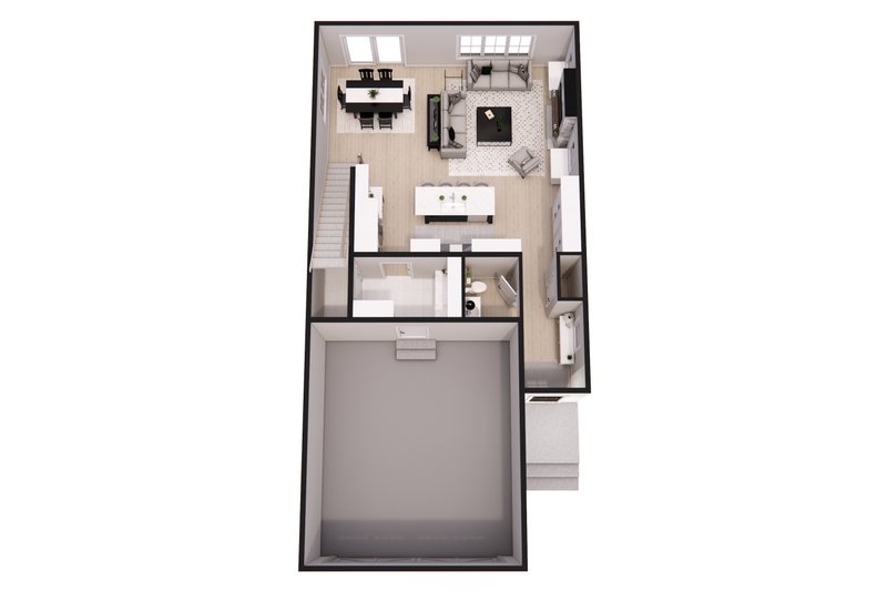 Dream House Plan - Floor Plan - Main Floor 1 for Farmhouse House Plan #51-1542 - 3 bed, 2.5 bath