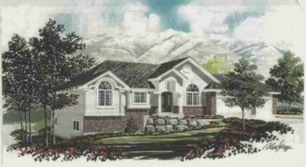 Exterior - Front Elevation 2 for Traditional House Plan #308-146 - 5 bed, 3.5 bath