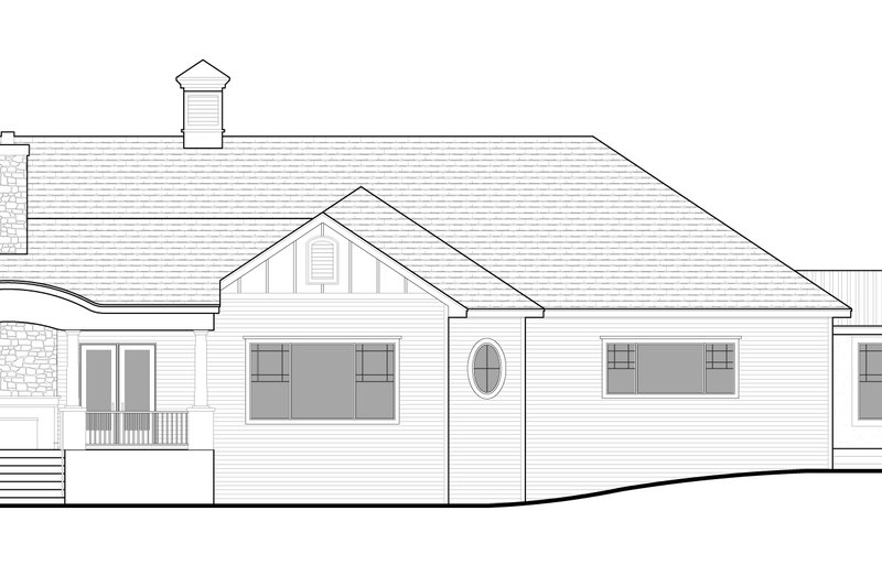 Architectural House Design - Exterior - Rear Elevation for Country House Plan #1058-237 - 4 bed, 3.5 bath