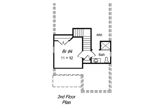 Floor Plan - Upper Floor for Cottage House Plan #329-165 - 4 bed, 3 bath