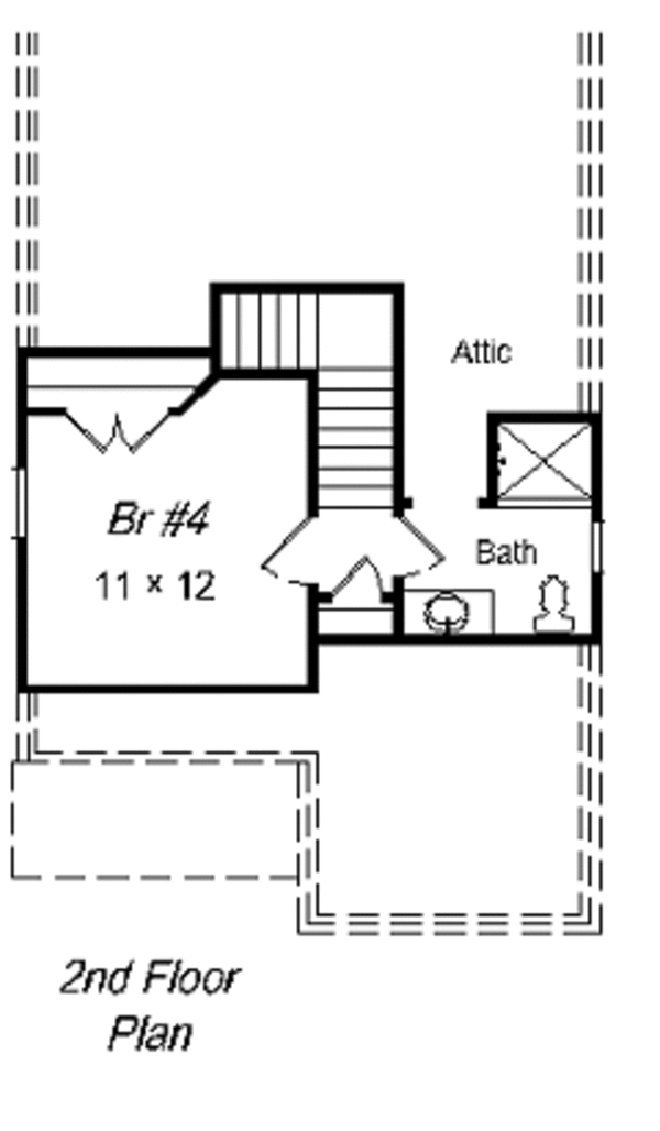 Cottage Floor Plan - Upper Floor Plan #329-165