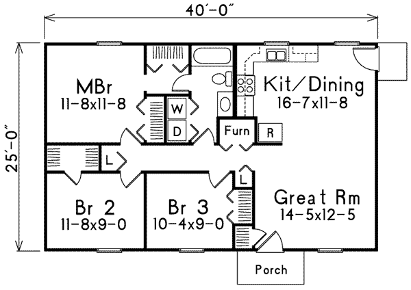 Home Plan - Traditional Floor Plan - Main Floor Plan #57-221
