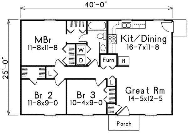 Dream House Plan - Traditional Floor Plan - Main Floor Plan #57-221