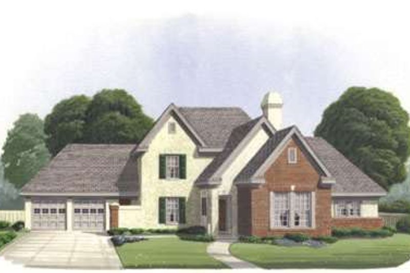 Dream House Plan - Tudor Exterior - Front Elevation Plan #410-243