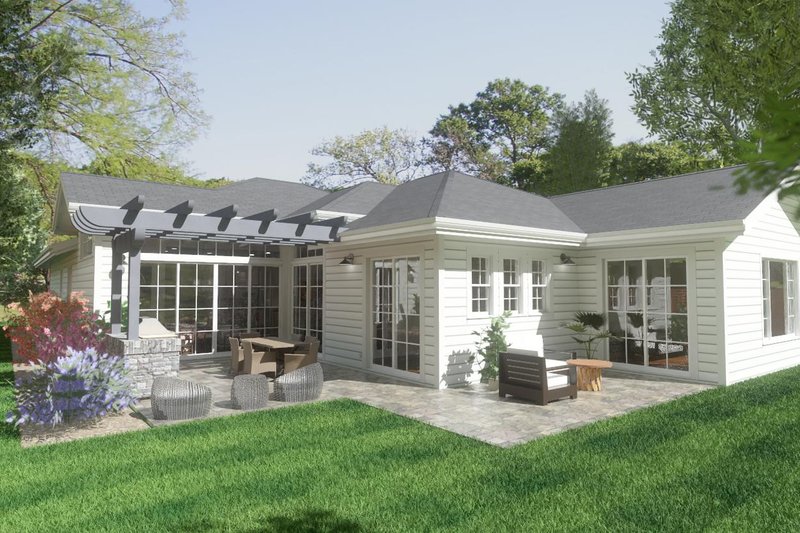 House Plan Design - Exterior - Rear Elevation for Country House Plan #1126-10 - 3 bed, 2.5 bath