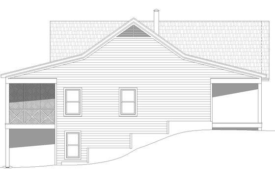 Exterior - Other Elevation 1 for Country House Plan #932-63 - 2 bed, 2 bath