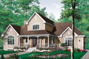 Canadian house traditional style  craftsman home elevation