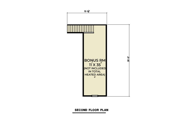 Dream House Plan - Floor Plan - Upper Floor for Farmhouse House Plan #1070-166 - 3 bed, 2 bath