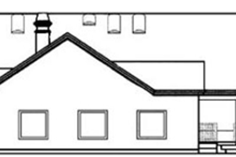 House Plan Design - Exterior - Rear Elevation for Ranch House Plan #60-292 - 4 bed, 3 bath