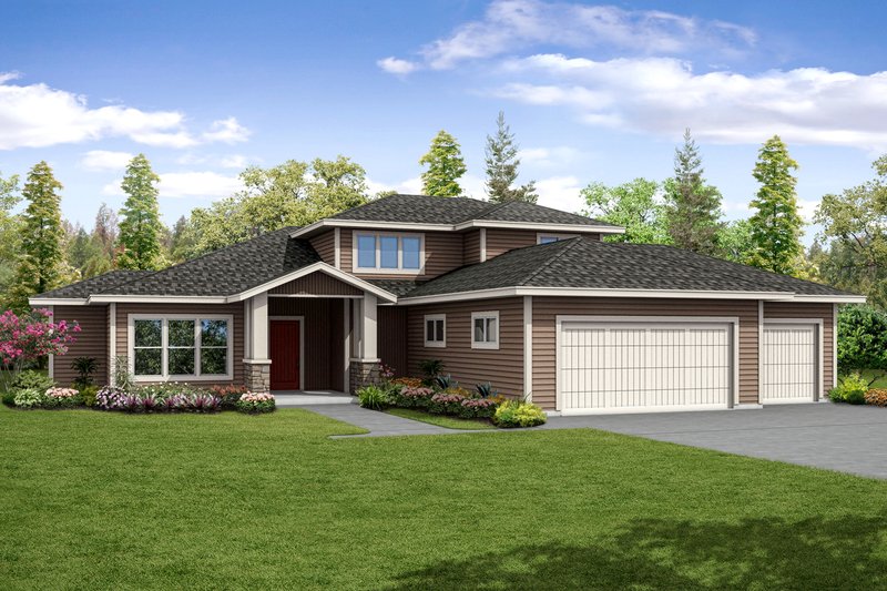 Home Plan - Contemporary Exterior - Front Elevation Plan #124-1045
