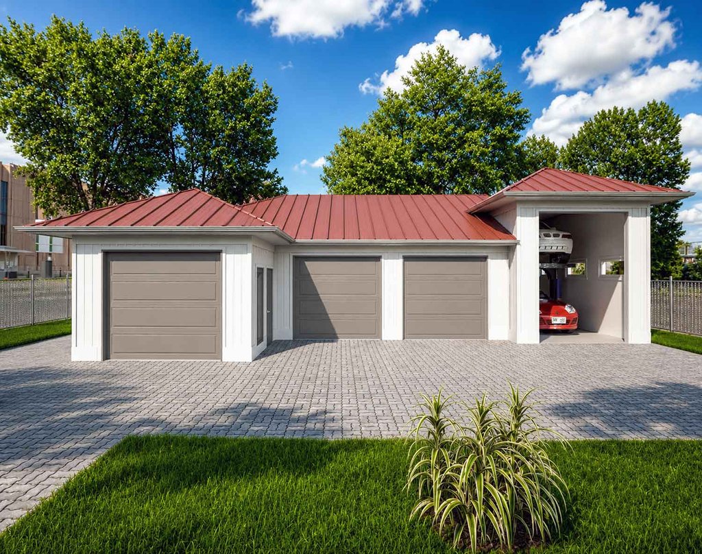Exterior - Front Elevation 2 for Farmhouse House Plan #1101-74, 0 bath