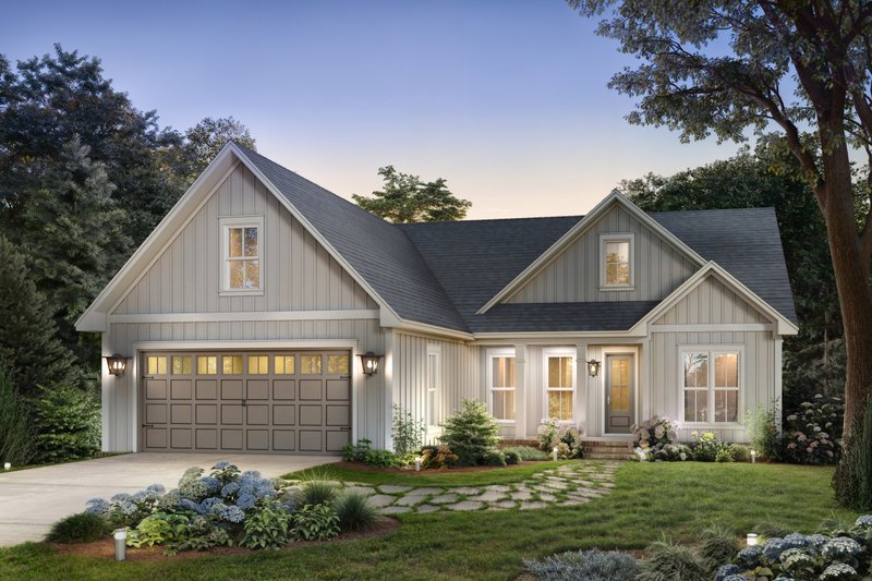 Dream House Plan - Farmhouse Exterior - Front Elevation Plan #430-405
