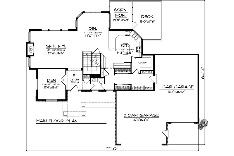 Craftsman Style House Plan - 4 Beds 3.5 Baths 3104 Sq/Ft Plan #70-1062 ...