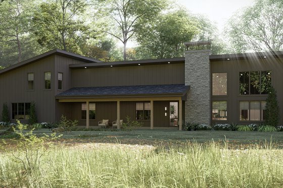 Exterior - Front Elevation for Barndominium House Plan #455-417 - 4 bed, 3.5 bath