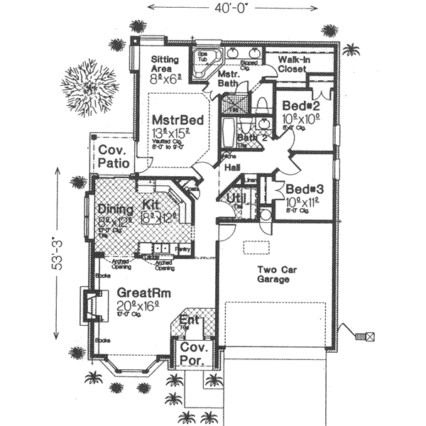 House Plan Design - European Floor Plan - Main Floor Plan #310-427