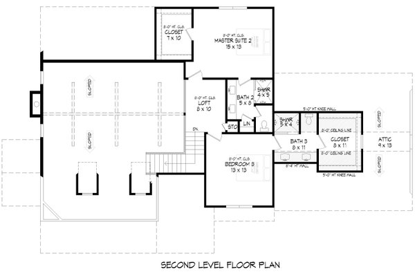 House Blueprint - Country Floor Plan - Upper Floor Plan #932-1369