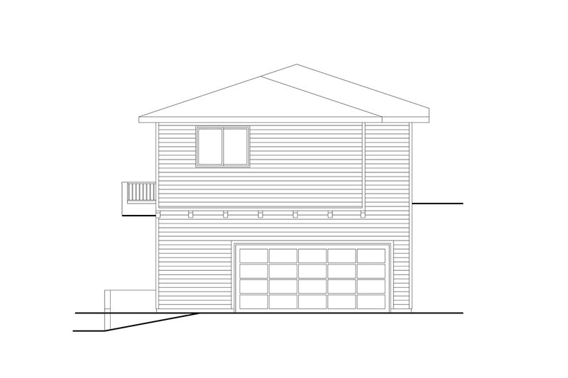 Dream House Plan - Exterior - Rear Elevation 1 for Prairie House Plan #124-1431 - 3 bed, 2 bath
