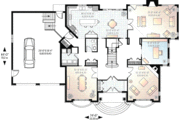European Style House Plan - 4 Beds 3.5 Baths 4200 Sq/Ft Plan #23-2015 