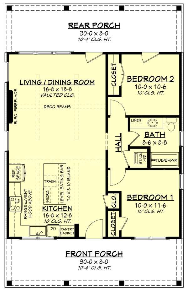 Architectural House Design - Farmhouse Floor Plan - Main Floor Plan #430-277