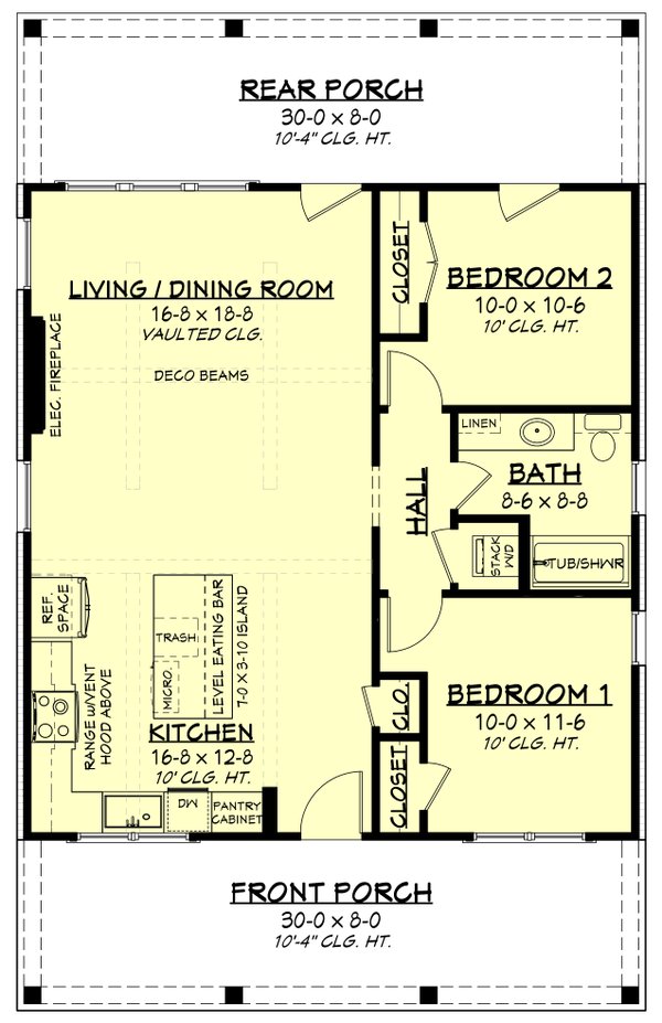 House Design - Farmhouse Floor Plan - Main Floor Plan #430-277