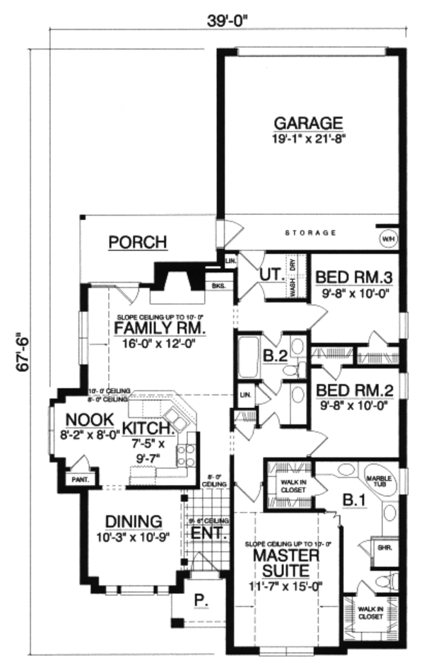 Dream House Plan - European Floor Plan - Main Floor Plan #40-263