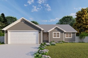 Ranch Exterior - Front Elevation Plan #1060-14