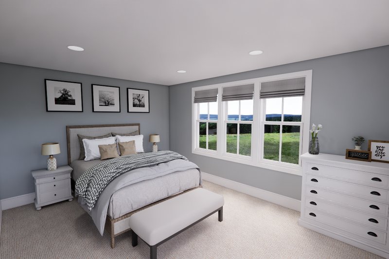 Architectural House Design - Interior - Bedroom 8 for Farmhouse House Plan #51-1560 - 6 bed, 4.5 bath