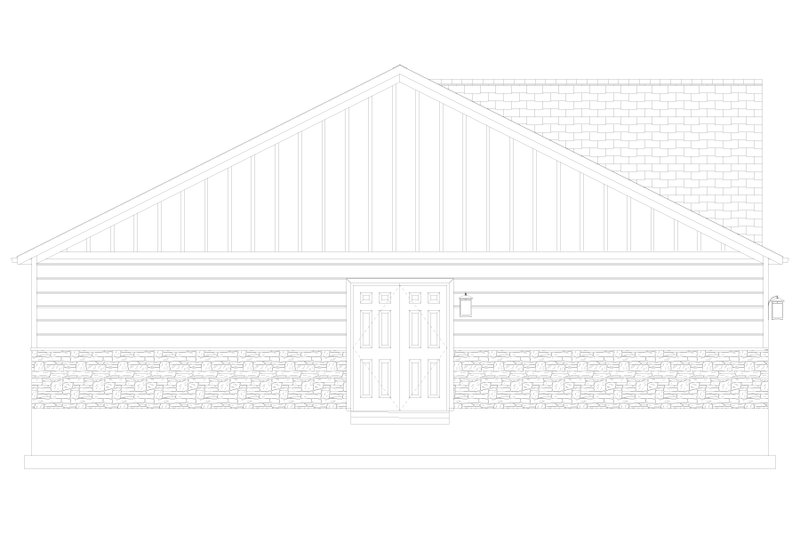 Architectural House Design - Exterior - Other Elevation 1 for Craftsman House Plan #1060-251, 0.5 bath